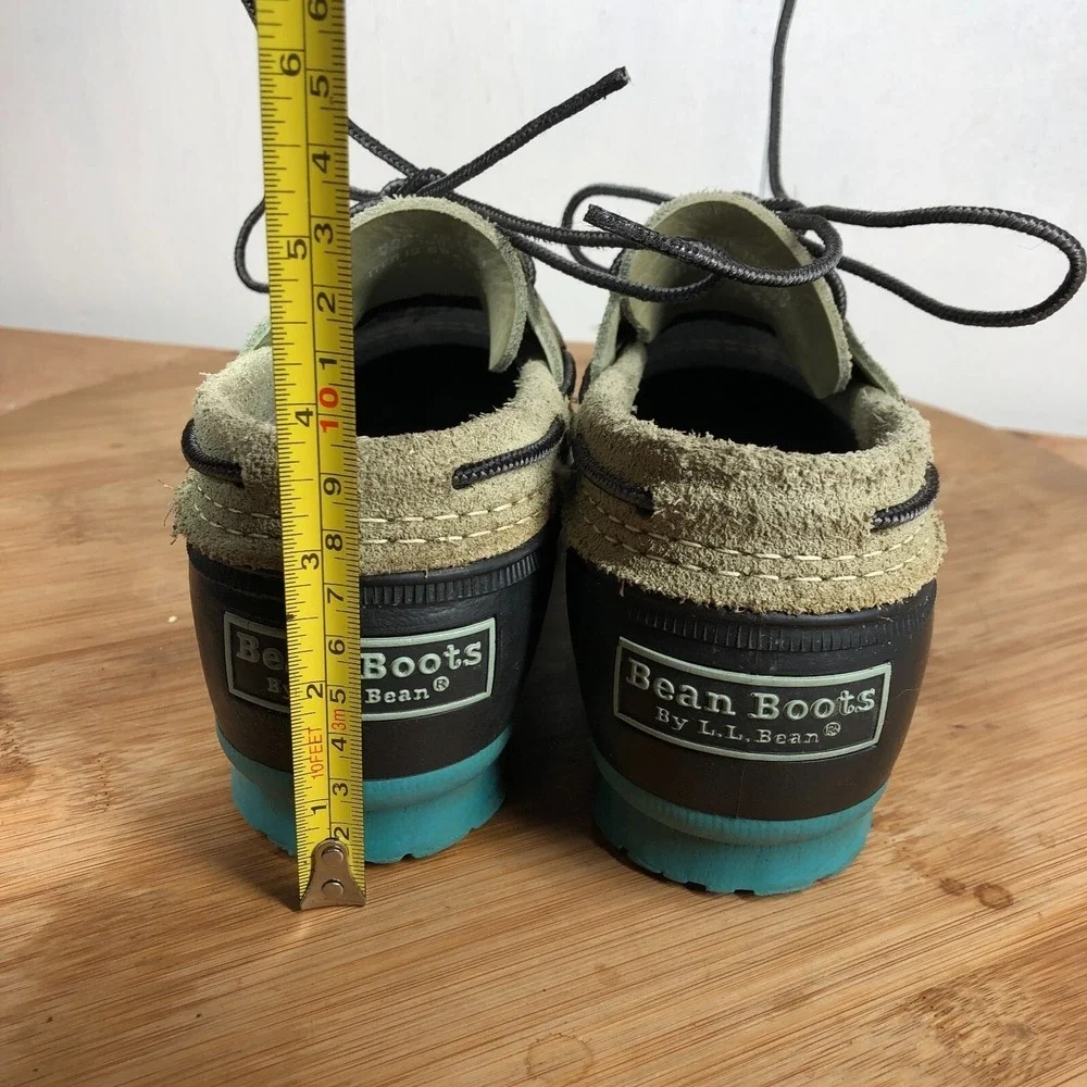 ll Bean moc Boots Womens 6 shoes green blue waterproof ankle boots